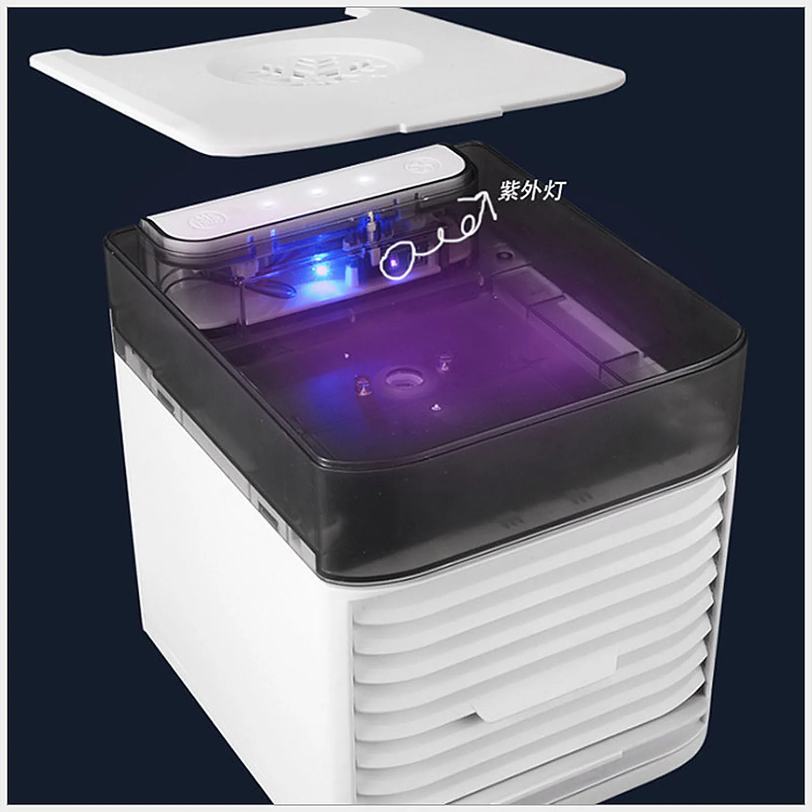 

Personal Air Cooler Mini Space Cooler Desktop Portable Air Conditioning Fan Office Room Desktop Cooling Conditioning Purifier