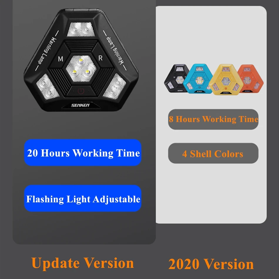 2021 Upgrade Portable Recharge Led Magnetic Warning Flare Light For Car Suv Camping Outdoor Emergency Lamp Strobe | Автомобили и