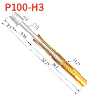 100 pcspackage p100 h3 spring test pin 1 8mm nine jaw plum blossom head spring pin for circuit board inspection
