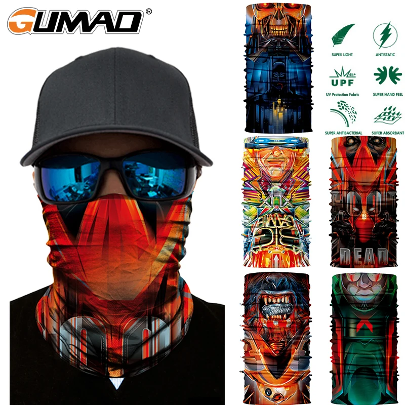 Бесшовные 3D банданы Волшебная шея гетра чехол для лица маски занятий спортом на