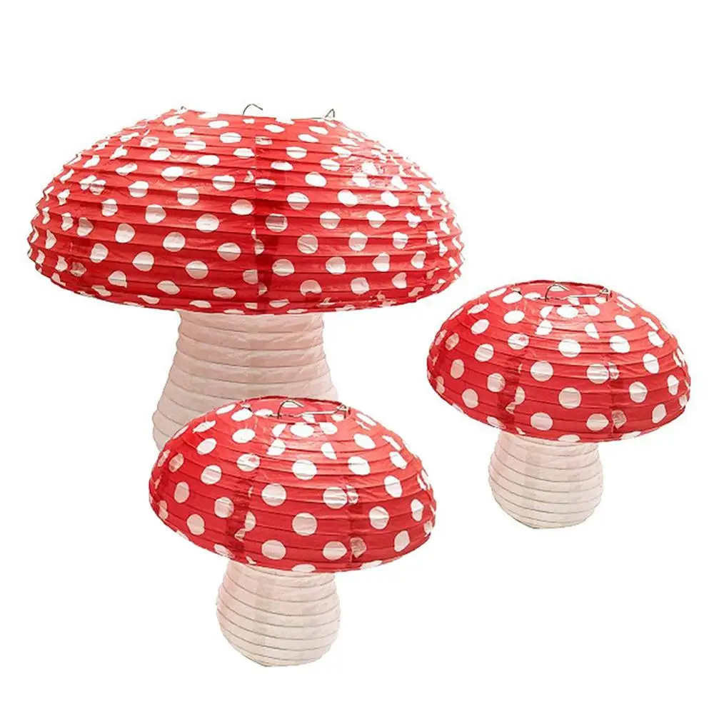 3D Висячие бумажные фонарики в форме гриба для феи вечерние с капюшоном детского