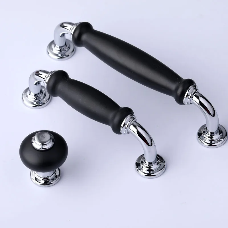 128 мм современный простой модный хромированный черный керамический кухонный