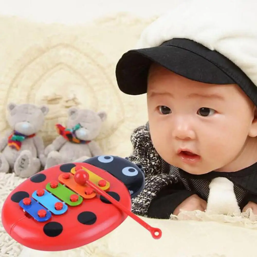 Божья коровка ручная ножка пианино Обучающие игрушки арфа для мальчиков и