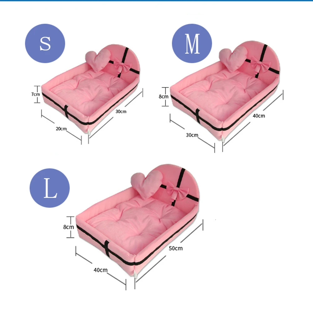 

Cute Cushion Pet Cats Dogs House Nest With Mat Warm Small Medium Large Dogs Pet Removable Mattress Cat Bed Dog Puppy Kennel