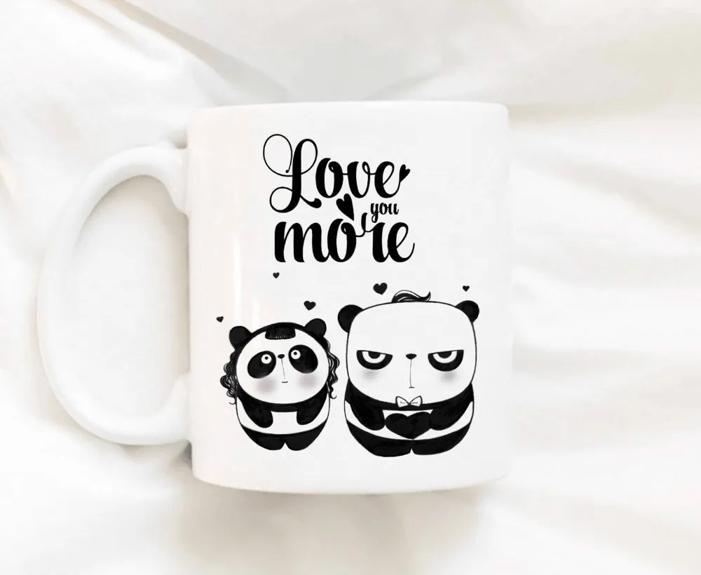 Love You More я никогда не буду любить тебя панда кружки пива для путешествий Кофе