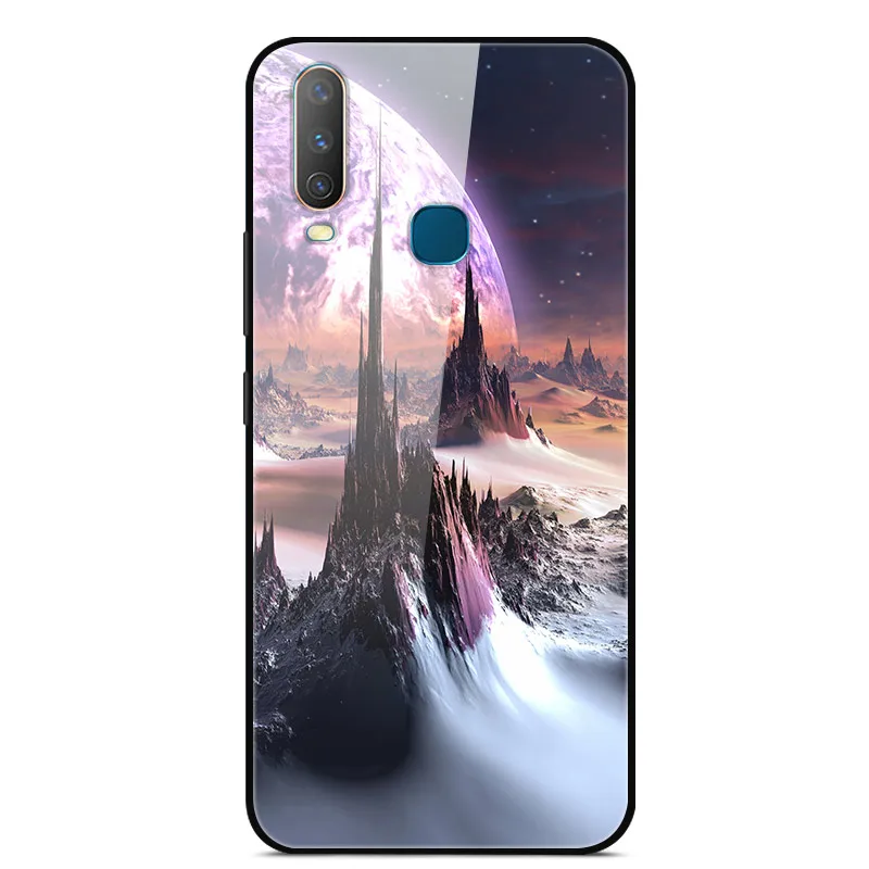 10 ДЛЯ VIVO Y17 чехол из закаленного стекла с изображением планеты космос, чехол из стекла для Vivo Y17 Y 17 VivoY17 1902, чехол для Vivo Y3 Y12 Y15 - Цвет: 10
