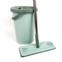 clean wooden floor lazy mop mop flat spray hands free juicer drain dry wet house bucket microfiber mat