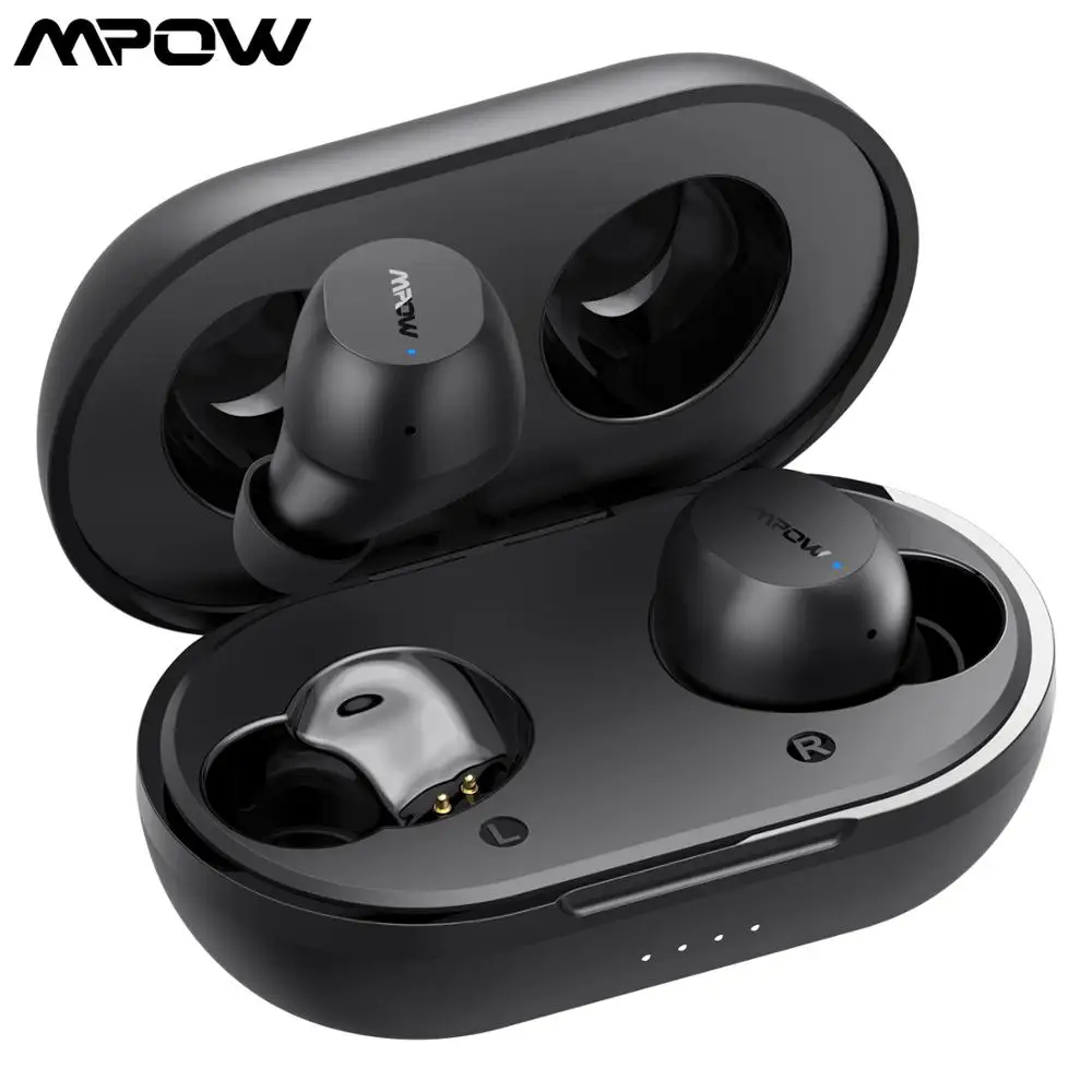 Mpow-auriculares inalámbricos M12 TWS con Bluetooth 5,0, maestro-esclavo dispositivo de audio, con Control táctil, a prueba de agua IPX8, USB C y estuche de carga