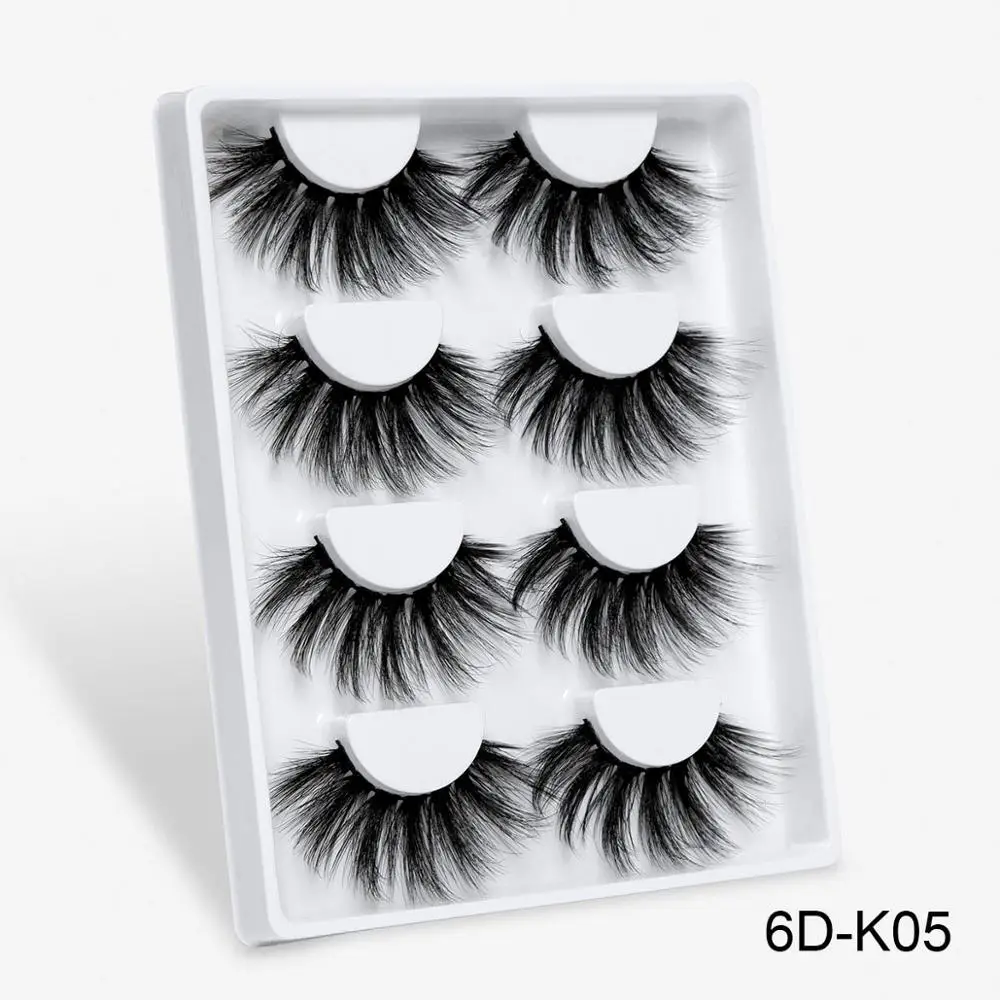 4/14 пара 3D норковых накладных ресниц натуральный драматический эффект Накладные