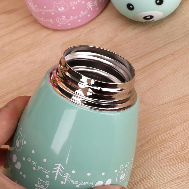 Носки с рисунком медведя из мультика Нержавеющая сталь вакуумная кружка термос