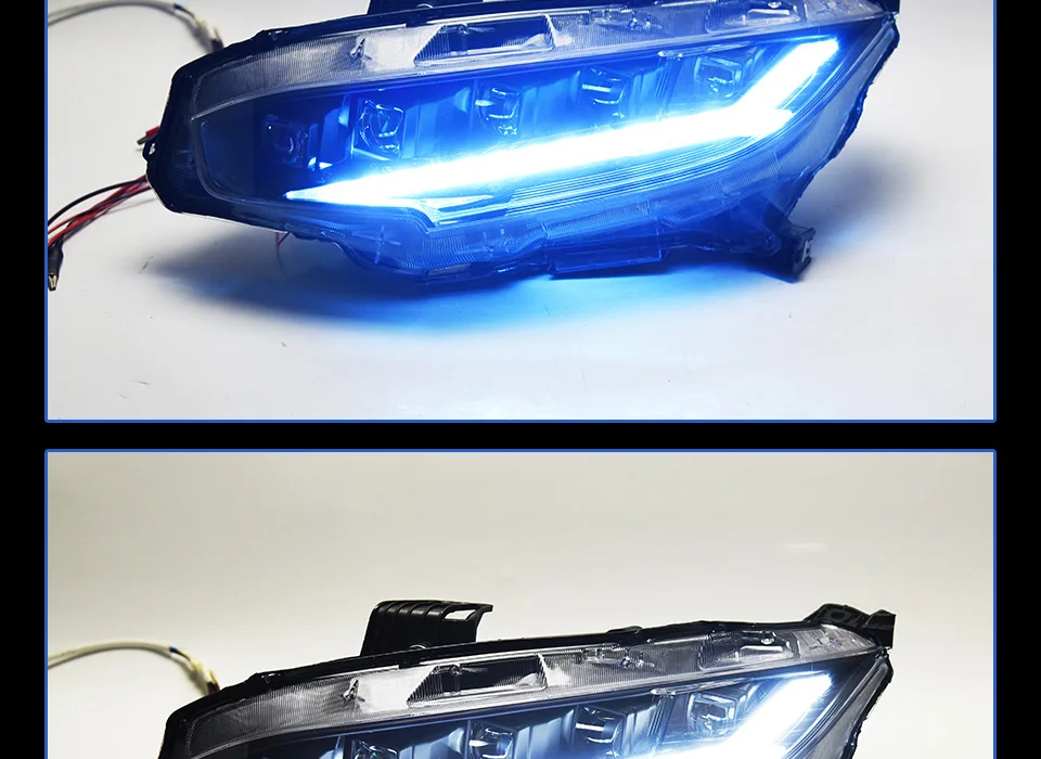 2шт автомобили стайлинг фары для CIVIC 10th фары DRL год светодиодные ходовые огни Биксеноновые лучи