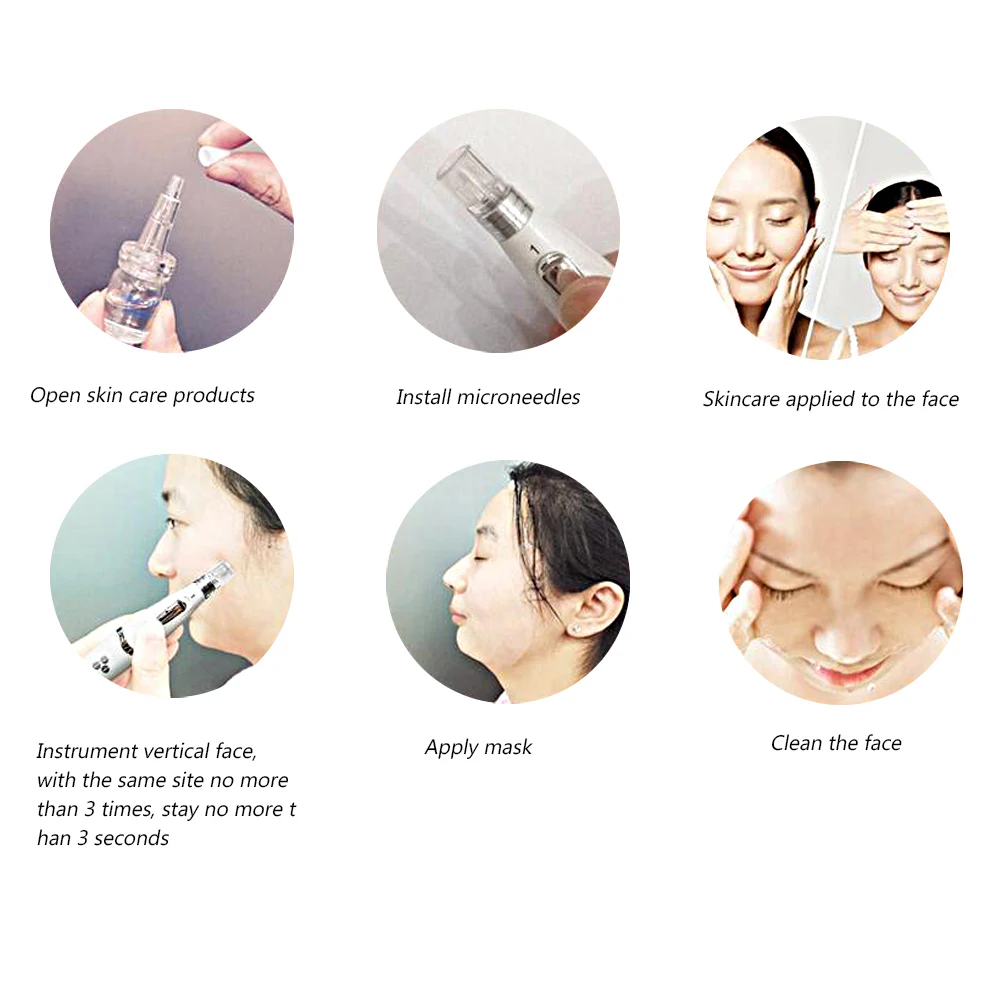 Nano Microneedling пера кожи Mezoroller инструмент нано маска для удаления угрей массажер