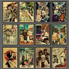 Винтажный постер из аниме GINTAMA, ретро постер, украшение для дома, ретро постер, картина для комнаты, настенные наклейки, художественный Декор