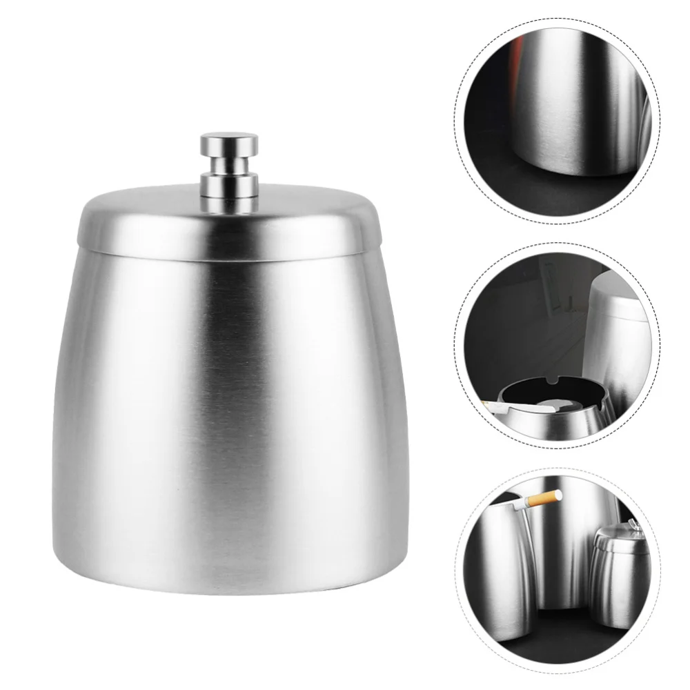 

1 Set Ashtray with Lid Windproof Ashtray with Cover Tabletop Decoration