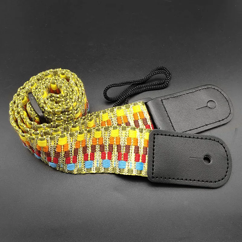 10pcs Ukulele 4String Mini Guitar Strap Colorful Rainbow Adjustable Guitarra Straps Belt with PU Leather Ends Accessoris | Спорт и