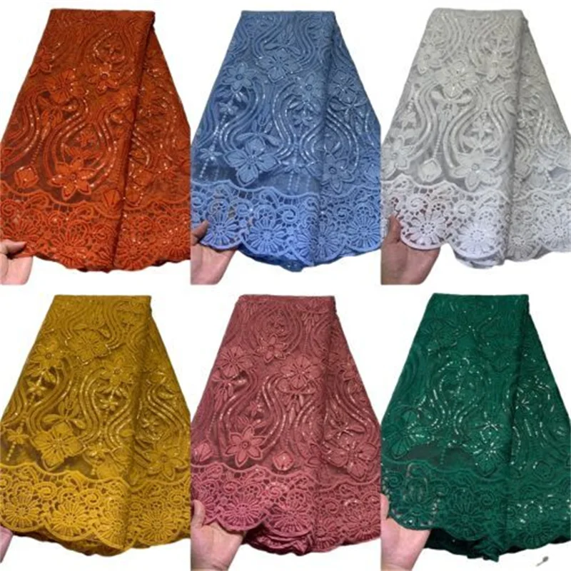 

Green French Tulle Lace Fabric sky blue High Quality African Lace Fabric Heavy Sequins Nigerian Mesh Laces For Wedding Sew