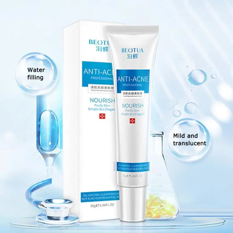 Aloe Acne Face Cream Treatment Anti-acne Scar Day Cream Pores Control Oil Acne Remove Whitening Shrink Care Face Collagen S D3Y5