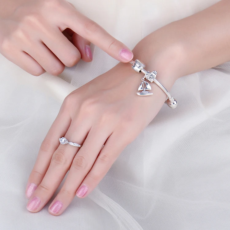 JewelryPalace Винтаж 925 пробы серебро открываемые шкатулка из бисера Шарм Fit Браслеты модные женские туфли DIY бусы