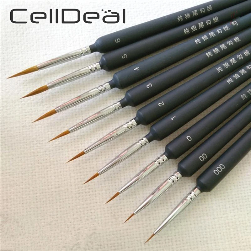 

3/5/9Pcs Art Brush Painting Set Acrylic Paint Oil Painting Watercolor Paint Brush Pen Thin Hook Line Art Supplies Hand Painted