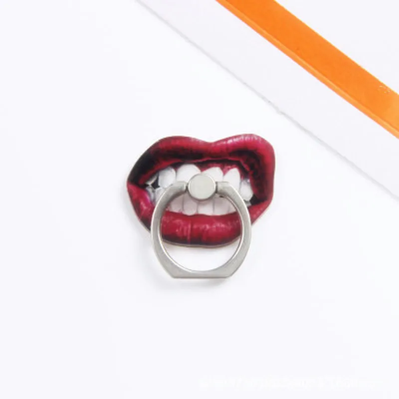 Мобильный телефон с красными губами держатель для помады кольцо пальцев
