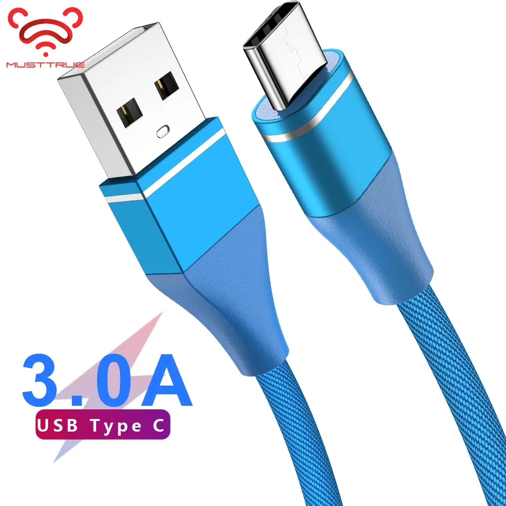 Кабель MUSTTRUE USB C кабель для передачи данных зарядный провод мобильного телефона