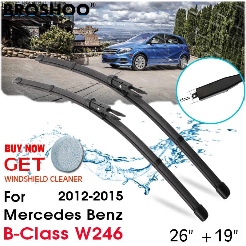 

Car Wiper Blade Front Windscreen Windshield Wipers Blades Auto Accessories For Mercedes Benz B-Class W246 26"+19" 2012-2015