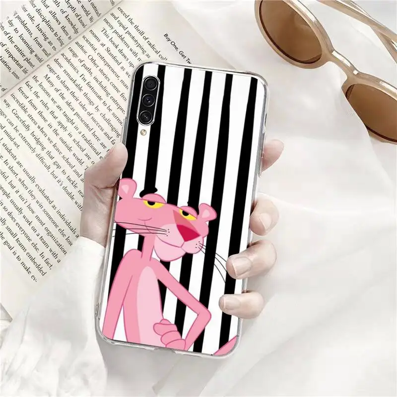 

fun Pink P-Panther Phone Case Transparent for Samsung s9 s10 s20 Huawei honor P20 P30 P40 xiaomi note mi 8 9 pro lite plus