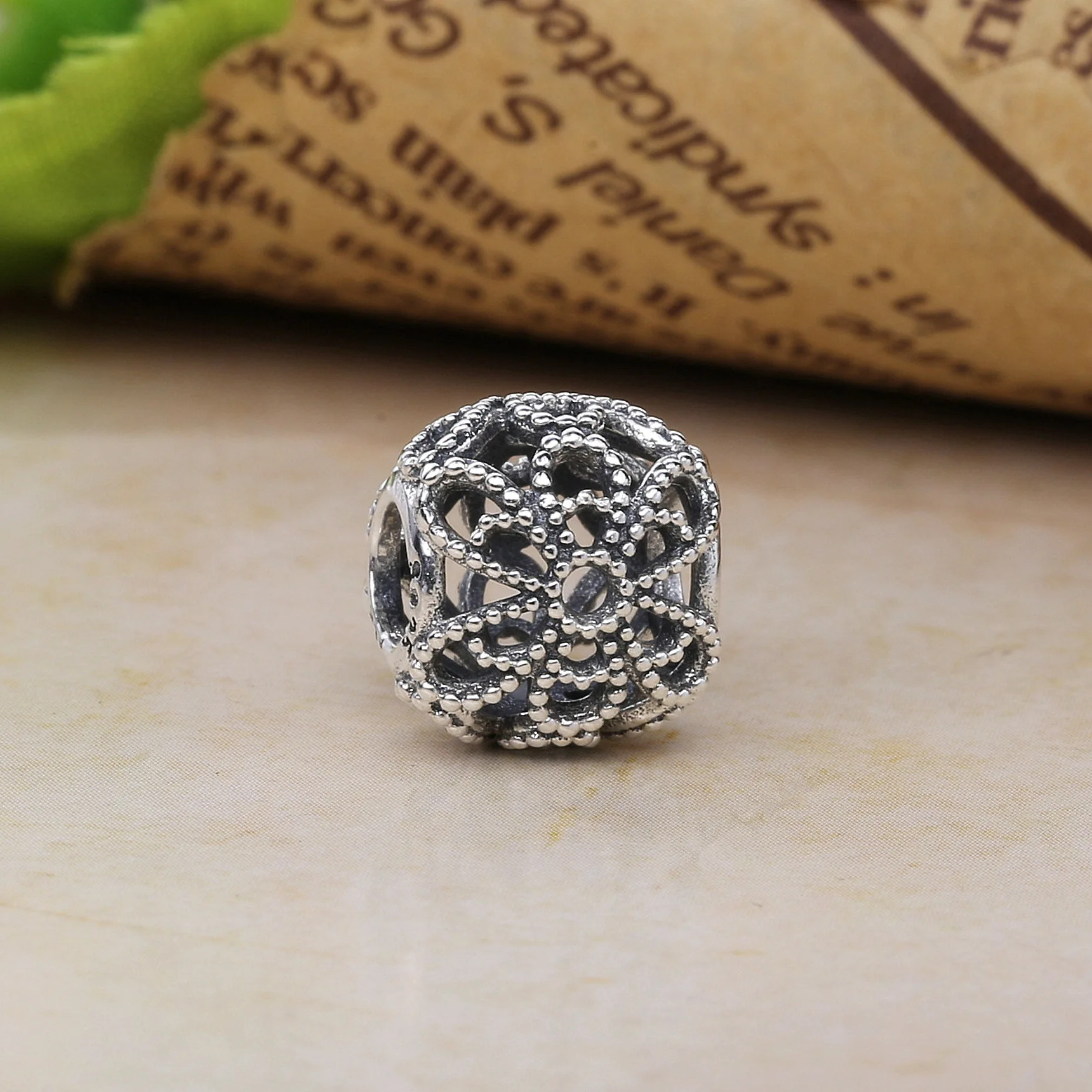 Женский браслет Pandora из серебра 925 пробы с круглыми бусинами в виде животных |