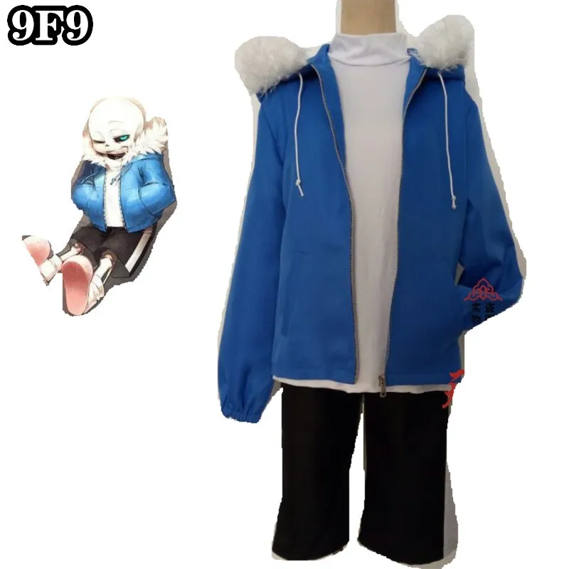 Короткие шорты для косплея Sans Undertale куртка со скелетом без молнии свитер костюм