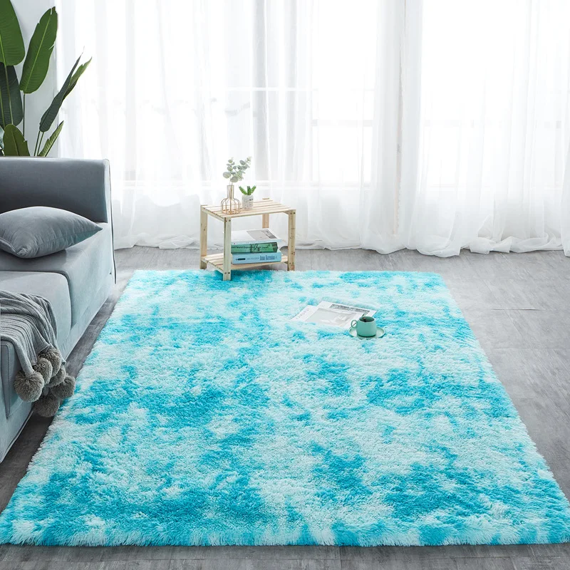 AAA Quality Kids Room Faux Fur Area Rug Living Mats Silky Rugs Shaggy Tie-dye Carpet Printed Plush Floor Fluffy | Дом и сад