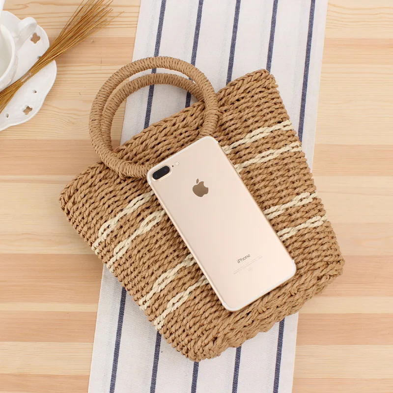 Женская сумка из ротанга FOSIZZO модная круглая ручной работы рафии круглые сумки в