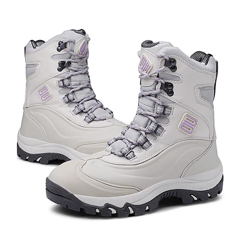 Зимние походные ботинки унисекс полностью водонепроницаемые противоскользящие