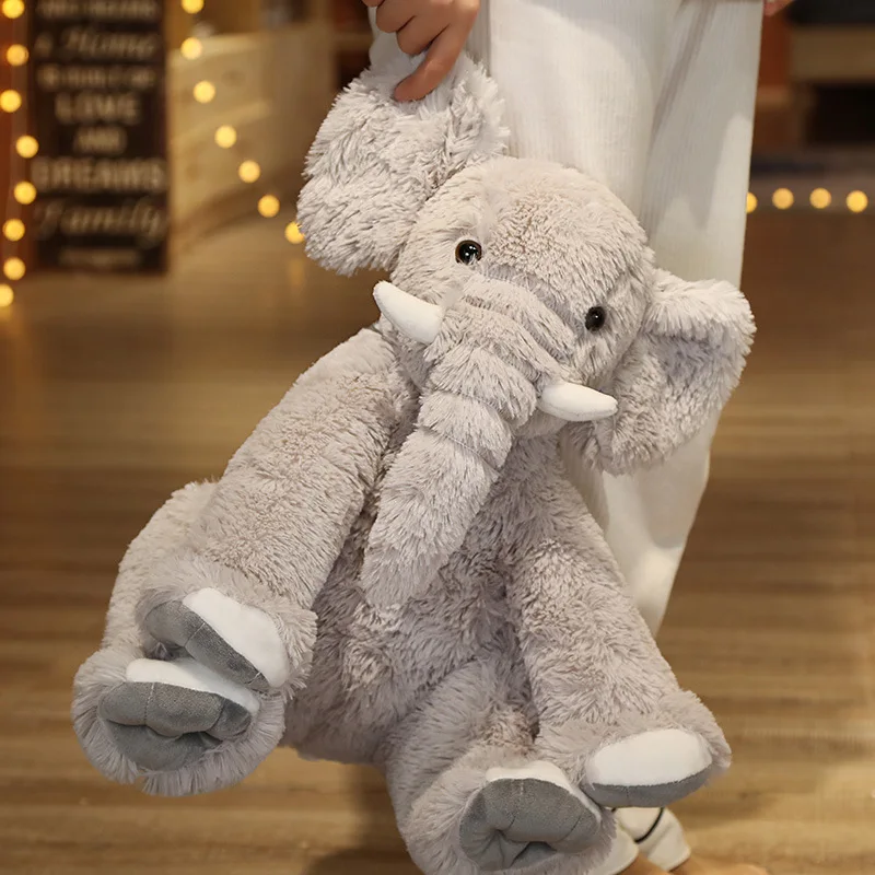 Elephant Plush Toys for Baby Sleeping Soft Plush Elephant Pillow Suffed Animal Fluffy Doll Infant Back Support Cushion Kids Gift