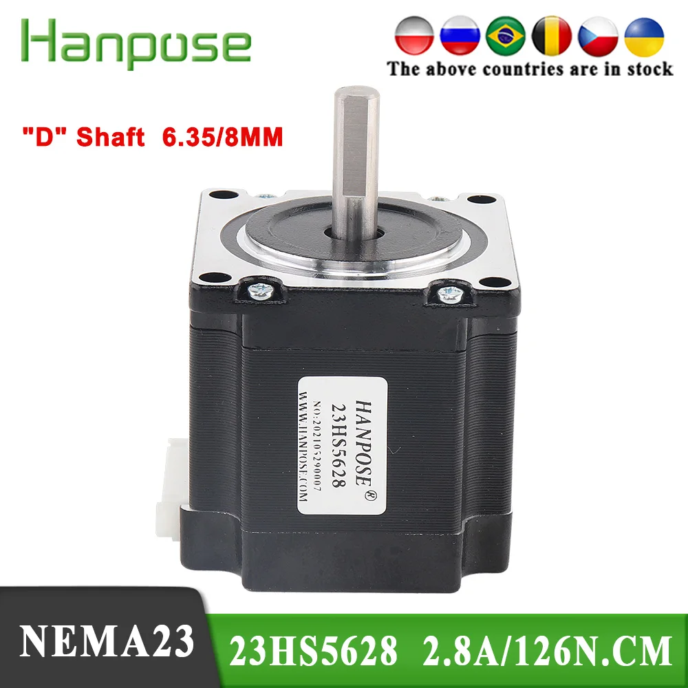 equipamento alto do monitor da impressora 3d do efficiencyfor do torque alto 2.8a 126n. cm do motor 23hs5628 4-lead 57 series do  de nema23 Motor de passo