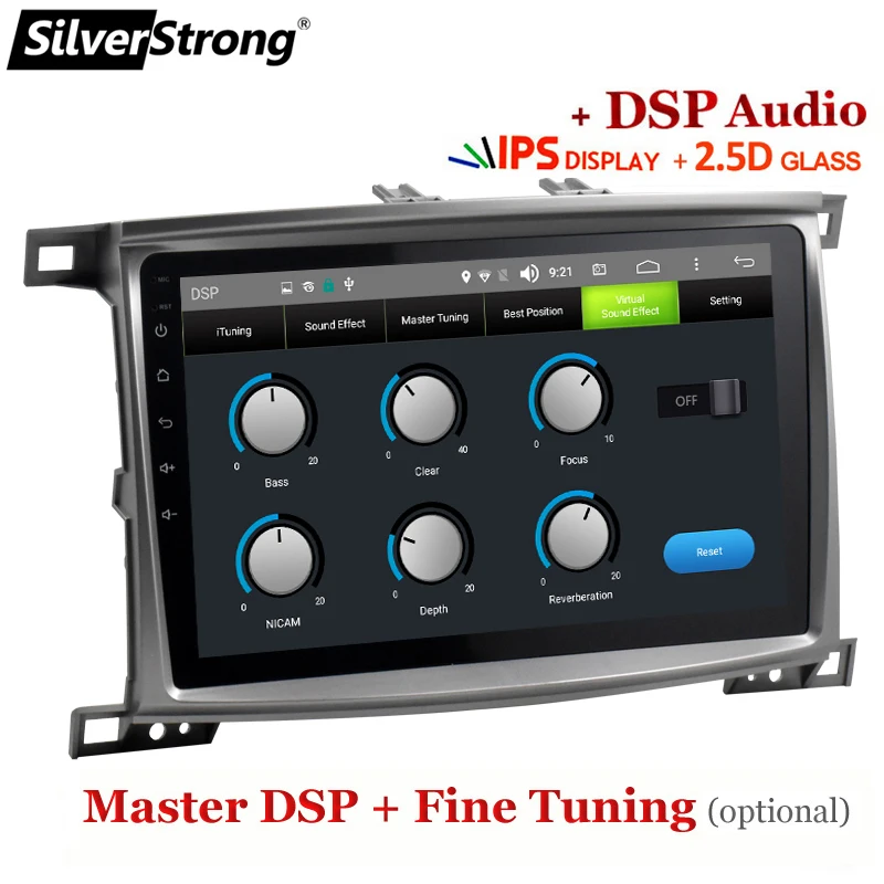 SilverStrong Android10.0 10,1 дюймов LC100 автомобильный DVD навигатор для Toyota Land Cruiser100 LX470 gps ГЛОНАСС land cruiser 4500,4700