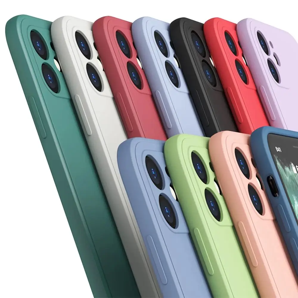 Роскошный мягкий жидкий силиконовый чехол для iPhone 12 Mini 11 Pro Max SE 2020 X XS XR 6 7 8 Plus