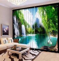 3d curtain custom 3d beautiful natural mountain landscape waterfall curtain living room 3d bathroom shower curtain