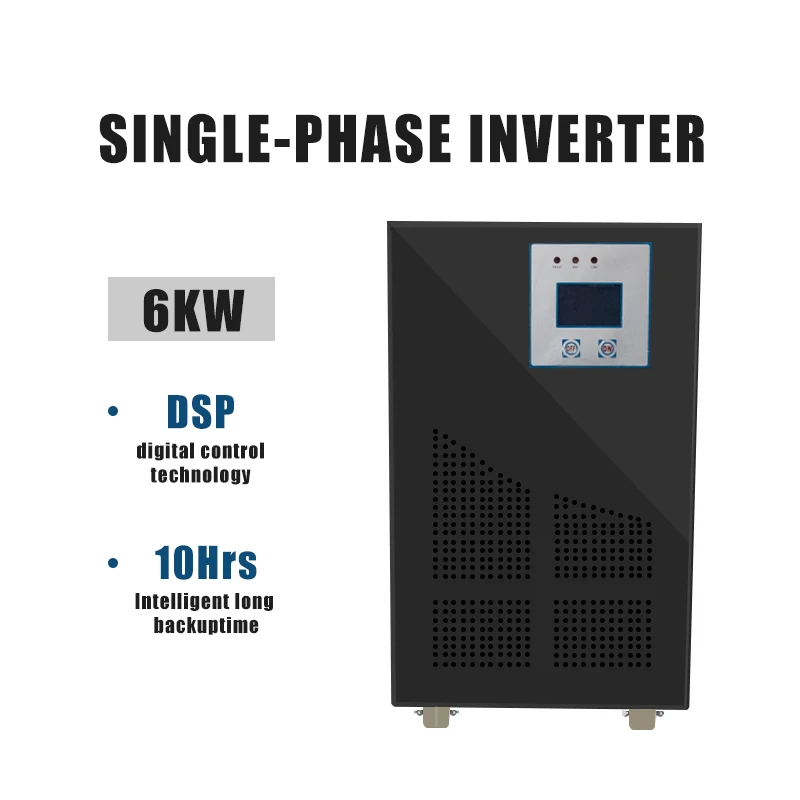 

Инвертор 96VDC для 220VAC 6KW до 220 96В для Солнечная энергетическая система 6000W решеточный Инвертор солнечной энергии низкая частота пульт дистанц...