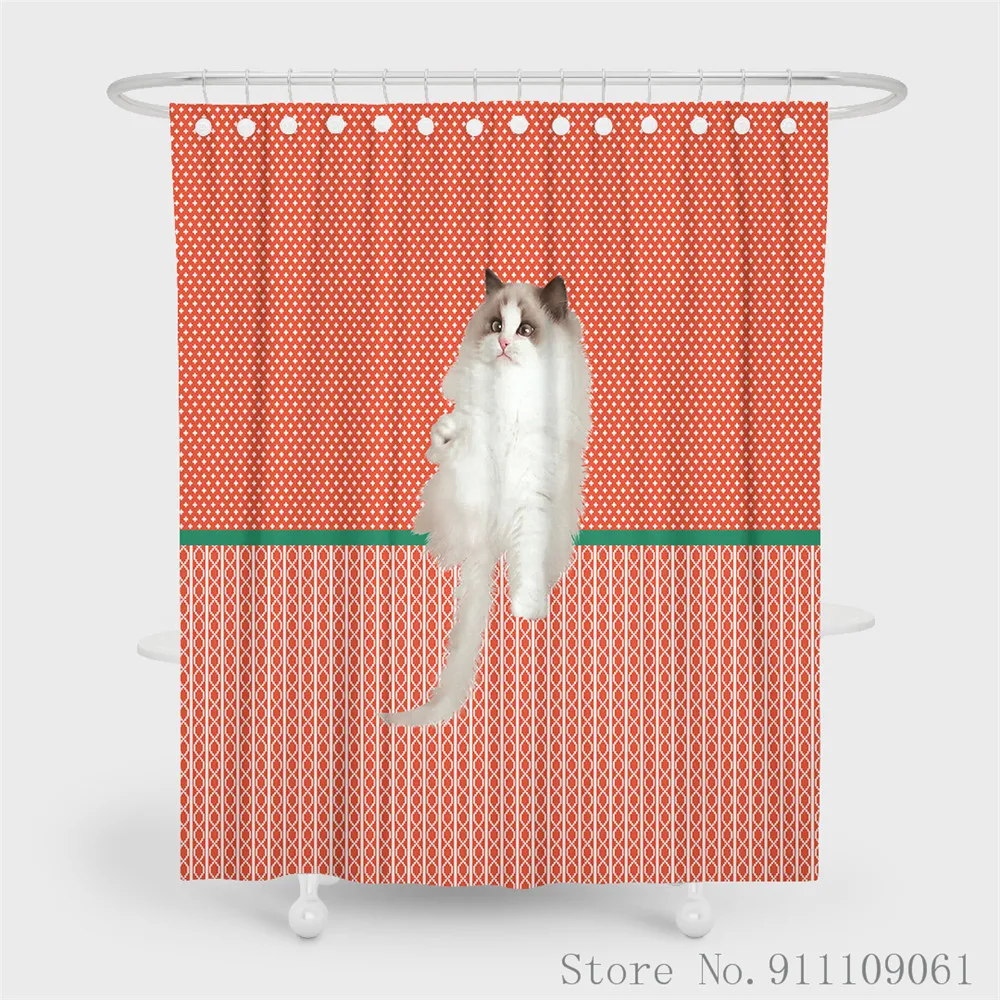 Занавеска для душа в современном стиле небольшая Водонепроницаемая