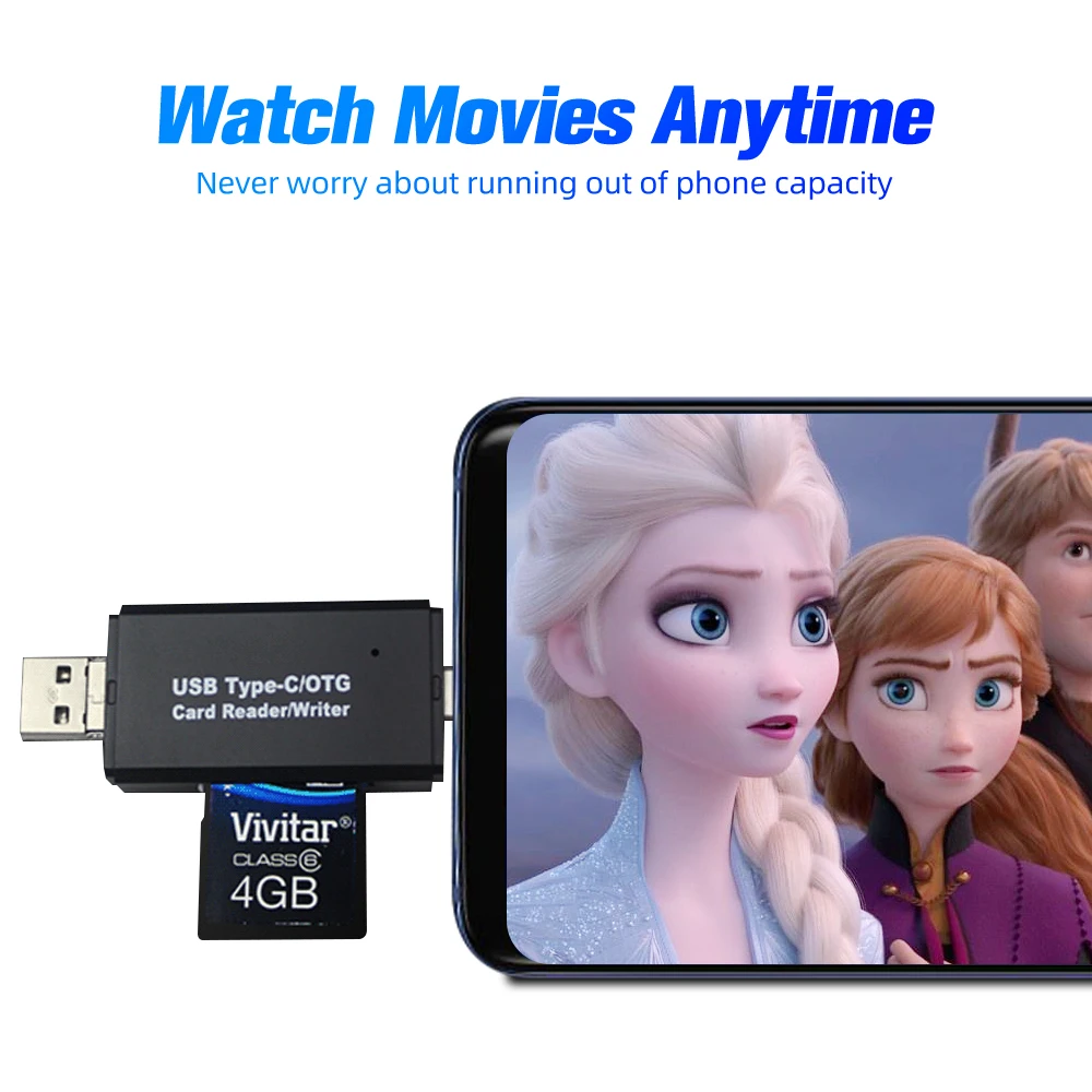 ANKNDO 5 в 1 OTG кард-ридер TF SD Micro usb type C мобильный телефон Android Компьютерный удлинитель