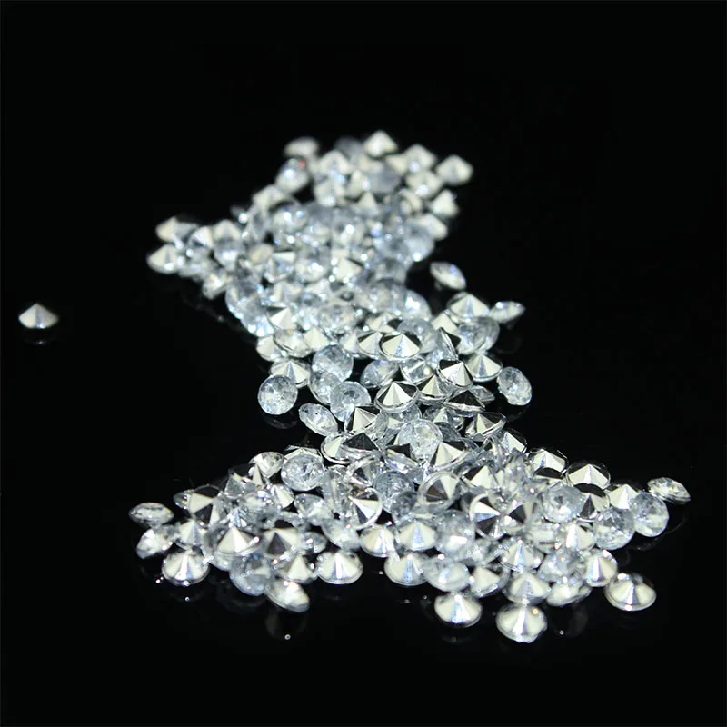 Silver Алмазные свадебные конфетти декорация драгоценные камни 8 мм 2CT 2000 шт. в упаковке, Разбрасыватели конфетти для стола, прозрачные кристаллы, центральный элемент, вечерние принадлежности - Цвет: Silver