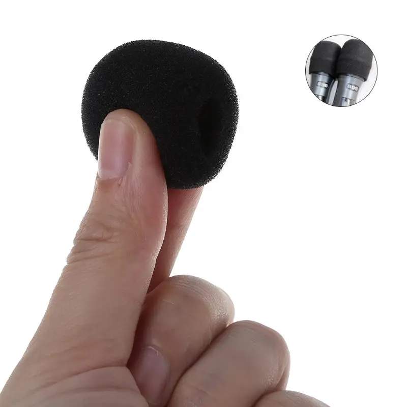 5 шт. черный микрофон Пена для гарнитуры губка ветровое стекло чехол микрофона