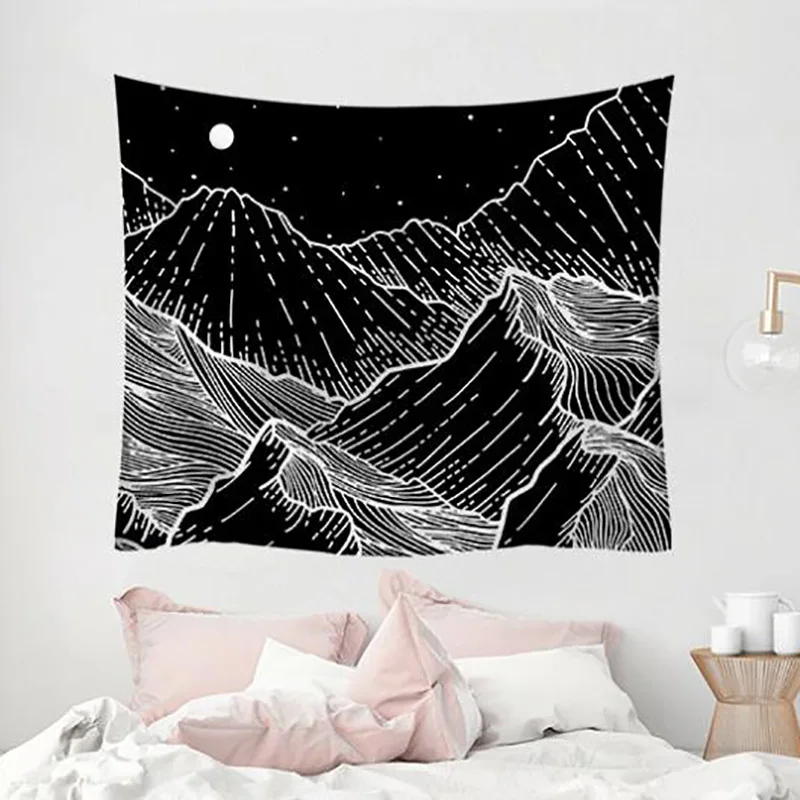 Солнечный гобелен с Луной настенный Таро индийская стена ковер Psychedelic колдовство