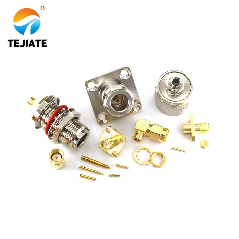 1 шт. SMA RPSMA N разъем штыревой Srtaight/изогнутый штырьковый наполовину гибкий стальной