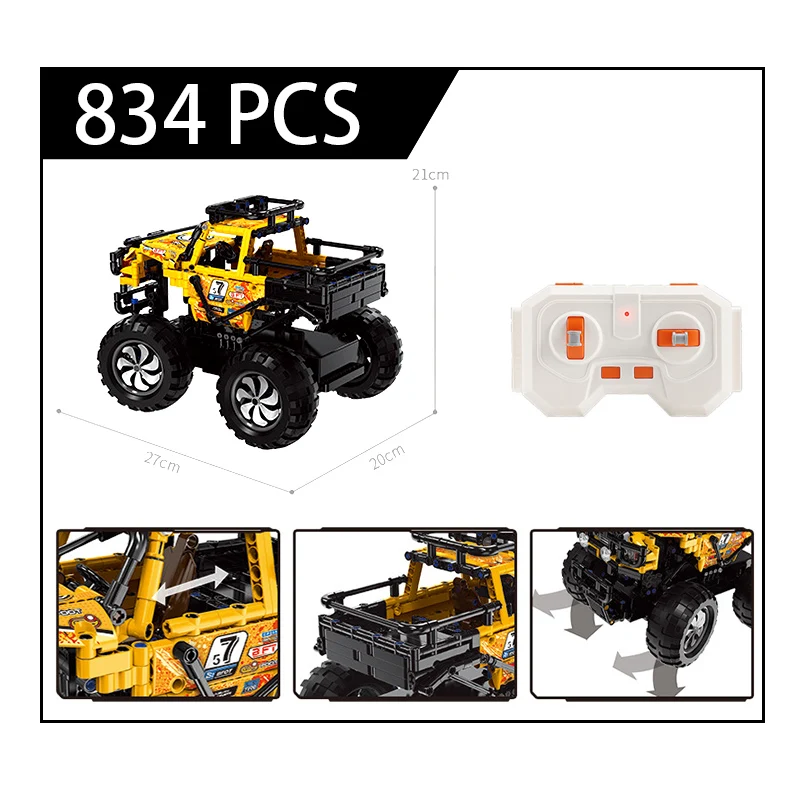 700pcs+ Building Blocks Suv Car USB Power Wheels Assemblys Toys Brick Remote Control for Children | Игрушки и хобби