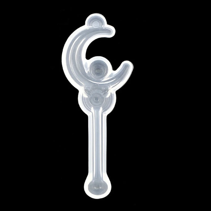 

4 Pcs Crystal Epoxy Resin Mold Magic Wand Silicone Mould DIY Handcrafts Casting