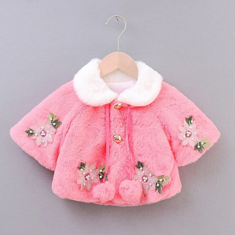 Модное зимнее пальто для девочек теплая утепленная детская верхняя одежда милый