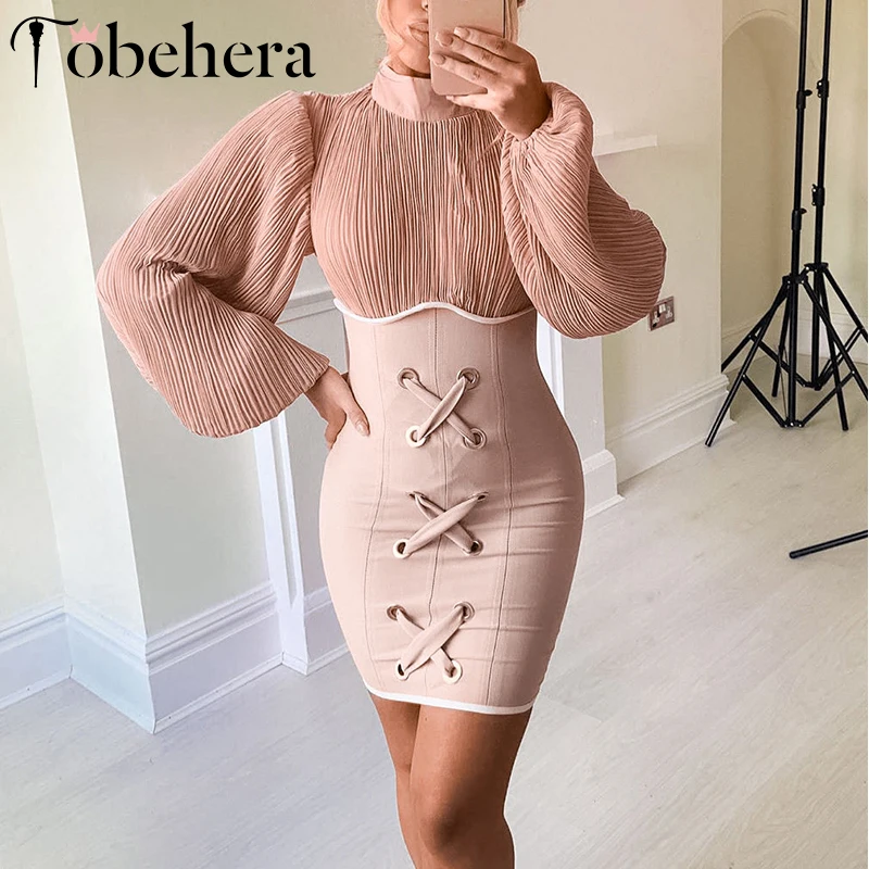 Glamaker трикотажное Бандажное короткое сексуальное платье женское облегающее с