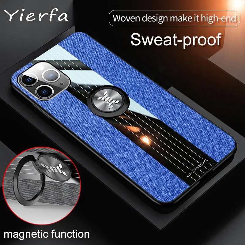 Чехол для IPhone 11 Pro Max роскошный мягкий силиконовый чехол с магнитным кольцом