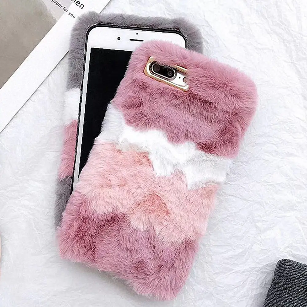 Милый мягкий чехол для Apple IPhone 11 Pro X XR XS MAX 7 8 Plus 6 6S 5 5S SE2 12 мини теплый пушистый